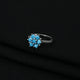 Silver Foxy Sky Blue Gems Ring for Girls