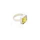 Silver Brighten Yellow Gemstone Ring