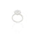 Silver Fashionable Multiple White Gem Girls Ring