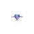 Sterling Silver Blue and Pink Heart Shape Ring for Girls