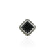 Silver Classy Beady Black Ring