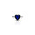 Sterling Silver "Winter Love" Heart-Cut Blue Stone Ring for Her