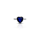 Sterling Silver "Winter Love" Heart-Cut Blue Stone Ring for Her