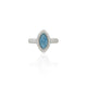 Silver Shiny Sky Blue Stone Ring