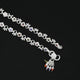 Silver Beads With Colourful Flower Anklet