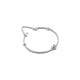 Elegant silver kada anklet featuring heart-shaped bead accents.