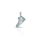 Sterling Silver Blue Jorden Design Shoe Pendent