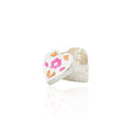 Elegant silver Sindoor box with a beautiful love design for women
