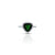 Sterling Silver Triangular Synthetic Green Emerald Ring for Her