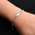 Sterling Silver Green Star Design Bracelet