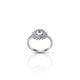 Sterling Silver Spiked Evil Eye Ring for Girls