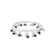 Silver Premium “Dazzling Grace” With Maroon Stone Kada Payal