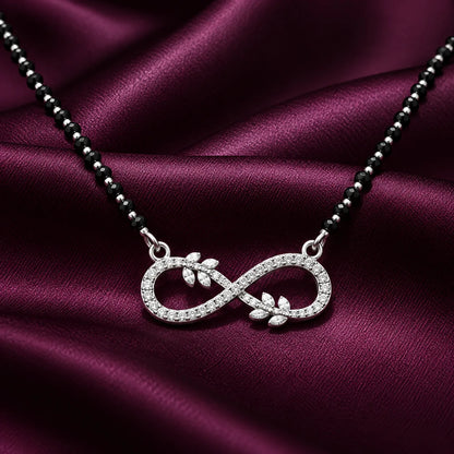 Leaf Infinity Silver Mangalsutra
