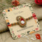 Silver Center Swasthik Red Theme with Multiple Colorful Beads Rakhi for Boys