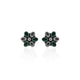 Silver White Green Gems Toe Rings