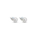 Clear Pearl Stud Silver Earrings.