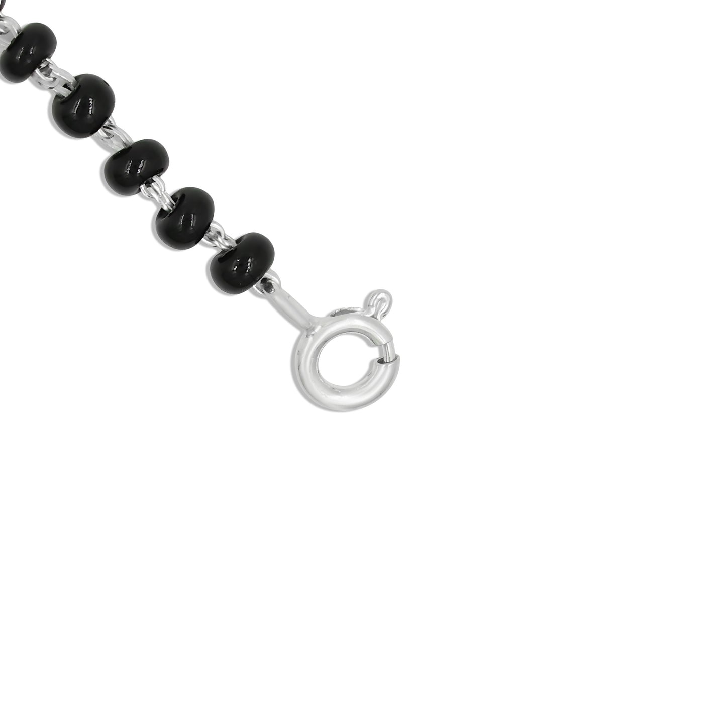 Stylish black evil eye bracelet with black and silver bead accents, ideal for girls who want a blend of elegance and cultural significance