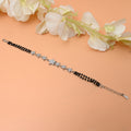 Elegant Silver Mangalsutra Bracelet for Girls – White Star Shaped Stones Design