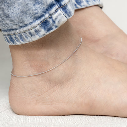 Minimal Silver Chain Anklet
