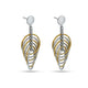 Tiered Teardrop Silver Drop Earrings