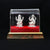 Glass-Sealed Silver Laxmi Ganesh Wax Statue