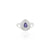 Silver boys' ring featuring a shiny purple stone, offering a bold and stylish look