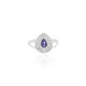 Silver boys' ring featuring a shiny purple stone, offering a bold and stylish look