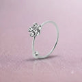 Silver Center CZ Stones Flower Design Nosepin for Girls