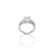 Sterling Silver Square Cubic Zirconia Women's Ring