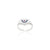 Elegant silver ring with a royal prince crown motif and blue gems for a regal look