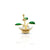 Silver Exclusive Gold-Plated Designer Tulsi Plant