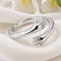 Open Arms Silver Hug Ring