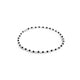 Silver Black Beads with Chain Design Anklet for Girls