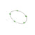 Silver Trendy Green Beads Girls Bracelet