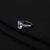 925 Silver Oval Cut Aquamarine Crystal Ring for Girls