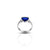 Sterling Silver "Winter Love" Heart-Cut Blue Stone Ring for Her