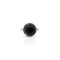 Sterling Silver black Gem Stone Round Design Ring for Girls