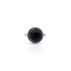 Sterling Silver black Gem Stone Round Design Ring for Girls