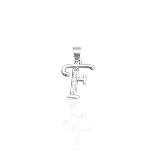 Silver 'F' Name Symbol Pendant