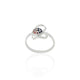 Elegant silver girls' ring symbolizing love and affection.