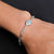 Sterling silver chain bracelet for girls featuring a protective evil eye charm