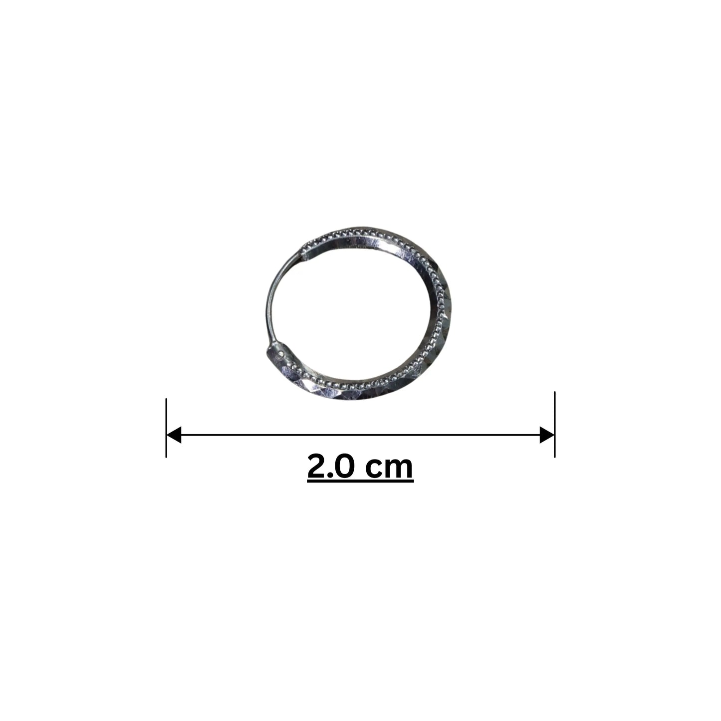925 Sterling Silver Diamond-Cut Hoop Earrings for Women & Girls