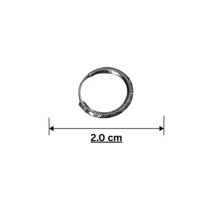 925 Sterling Silver Diamond-Cut Hoop Earrings for Women & Girls