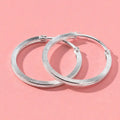 925 Sterling Silver Textured Hoop Earrings for Women