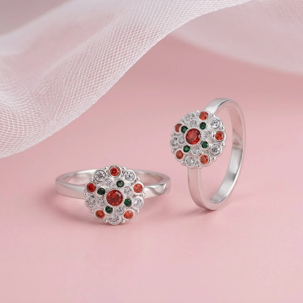 925 Silver Charming Stone Toe Rings