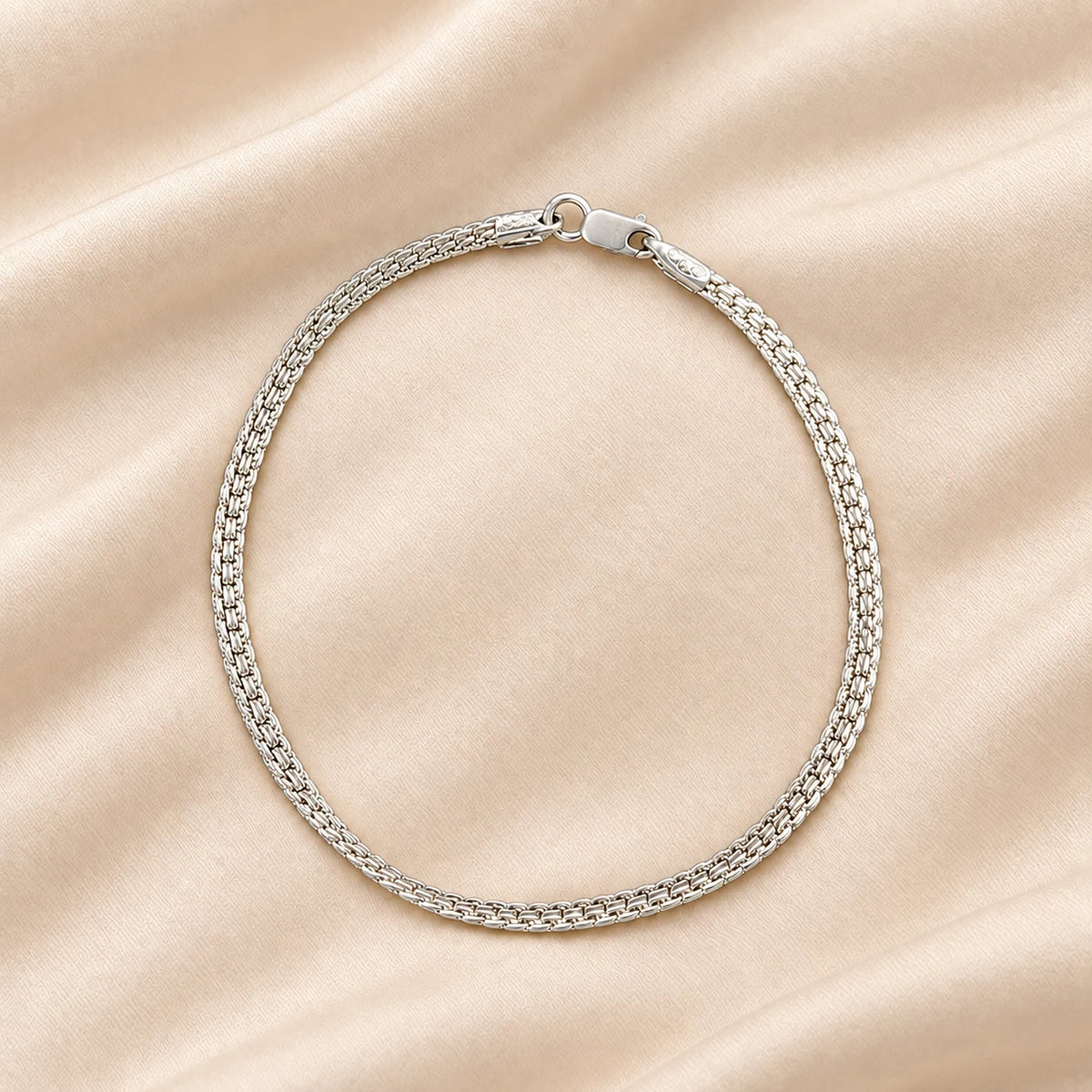925 Sterling Silver Multi-Row Chain Bracelet for Women