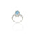 Silver Shiny Sky Blue Stone Ring