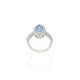 Silver Shiny Sky Blue Stone Ring