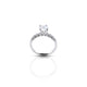 Sterling Silver Simulated Diamond Solitaire Ring for Girls