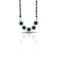 Sterling Silver Green Stone Mangalsutra for Women